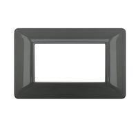 Vetrineinrete® Placchetta per interruttore a 3 4 7 posti grigio scuro cassetta 503 compatibile con btcino matix supporto cover (4 Posti)