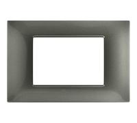 Vetrineinrete® Placchetta per interruttore a 3 4 7 posti grigio scuro cassetta 503 compatibile con vimar plana supporto cover (3 Posti)