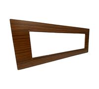 Vetrineinrete® Placchetta per interruttore a 3 4 7 posti legno scuro cassetta 503 compatibile con vimar plana supporto cover (7 Posti)