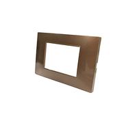 Vetrineinrete® Placchetta per interruttore a 3 4 7 posti rame cassetta 503 compatibile con vimar plana supporto cover (4 Posti)