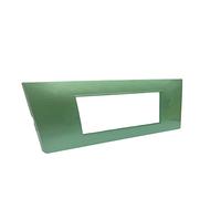 Vetrineinrete® Placchetta per interruttore a 3 4 7 posti verde cassetta 503 compatibile con vimar plana supporto cover (7 Posti)
