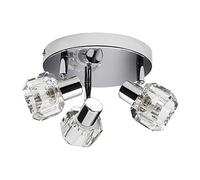 Vetrineinrete® Plafoniera circolare da soffitto per specchio orientabile 3 attacchi g9 luce per interni illuminazione casa 19644