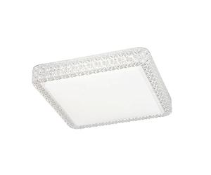 Vetrineinrete® Plafoniera moderna quadrata dimmerabile a led 48 watt lampada da soffitto con cristalli in acrilico a tripla colorazione di luce fredda naturale e calda