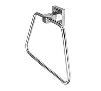 Vetrineinrete® Porta asciugamano ad anello da muro in acciaio fissaggio con viti o senza viti porta asciugamani arredo bagno
