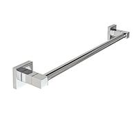 Vetrineinrete® Porta asciugamano moderno da muro in acciaio fissaggio con viti o senza viti porta asciugamani 43 cm arredo bagno