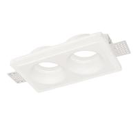 Vetrineinrete® Portafaretto da incasso in gesso a scomparsa tondo doppio diffusore supporto per faretti gu10 e mr16