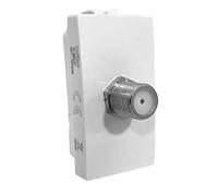 Vetrineinrete® Presa tv a vite satellitare compatibile con vimar plana prese da incasso per moduli (Bianco)
