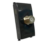 Vetrineinrete® Presa tv a vite satellitare compatibile con vimar plana prese da incasso per moduli (Nero)
