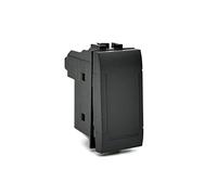 Vetrineinrete® Pulsante unipolare compatibile con living light international air interruttore relè 10A 250V invertitore deviatore campanello (Nero)
