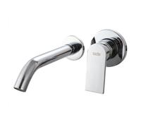 Vetrineinrete® Rubinetto ad incasso da parete cromato miscelatore a muro per lavabo da bagno monocomando moderno