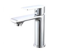 Vetrineinrete® Rubinetto per lavabo miscelatore monocomando moderno da bagno in argento cromato