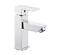 Vetrineinrete® Rubinetto per lavandino miscelatore lavabo da bagno monoforo orientabile monocomando ottone cromato lucido M1