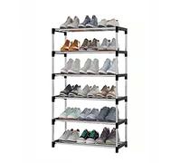 Vetrineinrete® Scarpiera impilabile portascarpe scaffale 4 5 6 7 8 9 ripiani Organizer Scarpe salvaspazio (6 Ripiani)