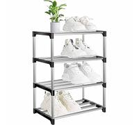 Vetrineinrete® Scarpiera impilabile portascarpe scaffale 4 5 6 7 8 9 ripiani Organizer Scarpe salvaspazio (4 Ripiani)