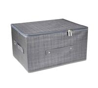 Scatola porta abiti contenitore organizer portaoggetti chiusura zip 45x60x24 cm
