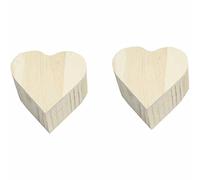 Vetrineinrete® Scatole in Legno per decoupage a Forma di Cuore 2 pezzi Scatola portagioie Gioielli confanetto da Decorare
