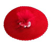 Vetrineinrete® Set 50 veli per Confetti bomboniere in Organza Velo di Fate in Tulle Rotondo Organza Matrimoni Battesimi Lauree Confetti Vari Colori (Rosso)