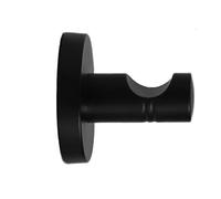 Vetrineinrete® Set di due ganci per accappatoio e asciugamani da muro gancio appendino nero opaco con viti e fisher 55207