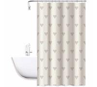 Vetrineinrete® Tenda moderna per doccia vasca da bagno impermeabile pvc 12 ganci decorata con cuori 180x200 cm