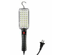 Vetrineinrete® Torcia led da officina 34 le con gancio e magnete da lavoro auto con presa shuko per emergenza riparazioni