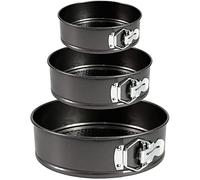 Vetrineinrete® Tortiera apribile con cerniera 3 teglie 24 26 28 cm da forno per torte dolci rotonde X50