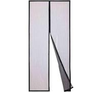 Vetrineinrete® Zanzariera magnetica nera per porte finestre tenda chiusura con calamita antizanzare insetti mosche universale varie misure (120x220 cm)