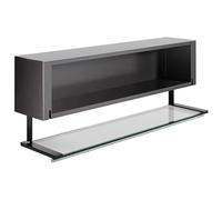 Vetrinetta Espositiva Pensile Bagno Salvaspazio Facile Da Installare Con Antas Magnetica A Scomparsa Realizzato in Acciaio Al Carbonio Pensili Cucina Sospesi(Black,80 * 18.5 * 23.5cm)