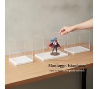 Vetrinetta Espositiva Pieghevole per Modellini e Action Figure, per oggetti