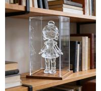 Vetrinetta Espositiva Scatole Espositive Alte e Trasparenti, Vetrina Espositiva per Figure In Acrilico, Cubetto Portaoggetti per Cimeli, Scatola Portamodelli Antipolvere(45x45x60cm(18"x18"x24"))