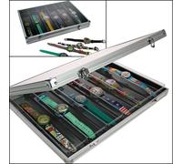 SAFE Vetrinetta in alu con 6 scomparti per orologi