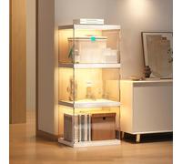 Vetrinetta in vetro per oggetti da collezione ad angolo Curio Cabinet per oggetti da collezione, Curio, Cina, libri, vetrina con anta in vetro acrilico, Acr (dimensioni: 40 x 32 x 94 cm)