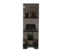 Vetrinetta Plexiglass Trasparente Semplice Scaffale Portaoggetti con Porta Antipolvere Vetrina Espositiva Multistrato In Acrilico Salvaspazio per Legos, Figurine, Modellino(Black,40 * 25 * 115cm)
