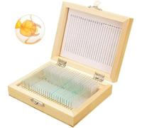 Vetrini per microscopio preparati con campioni per bambini, kit scientifico con 25 microscopi per campioni,