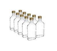 Vetro 10 x tasca fiaschetta bottigliette + 10 x Tappo A Vite