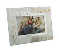 Vetro 6 x 4 Foto Cornice con Specchio Vetro E Brillantini Lettere - Friends