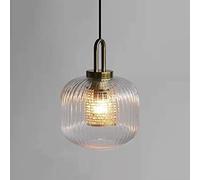 Vetro a Costola Leggera a Sospensione Oro Piccola Lampada a soffitto del lampadario, Lampada da Illuminazione dell'isola della Cucina Industriale nordica, lampade a Sospensione E27 per Barre di
