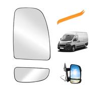 Vetro a specchio sostituzione per Fiat Ducato Citroen Jumper Peugeot Boxer 2006-2023 Riscaldabile Vetro Specchietto di Ricambio Vetro specchietto retrovisore Lente Vetro di Retromarcia(Destro)
