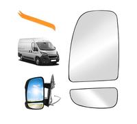 Vetro a specchio sostituzione per Fiat Ducato Citroen Jumper Peugeot Boxer 2006-2023 Riscaldabile Vetro Specchietto di Ricambio Vetro specchietto retrovisore Lente Vetro di Retromarcia(Sinistro)