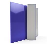 Vetro acrilico tagliato su misura lastre di lucidatura piastre hpl 3 mm colori vetro trasparente e dimensioni a scelta (blu granato)