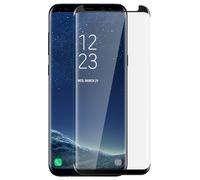 Pellicola protettiva in vetro temperato Avizar con bordi curvi neri per Samsung Galaxy S8