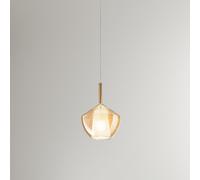 Vetro Borosilicato Contemporaneo Rain Ambra Trasparente D20 Senza Rosone
