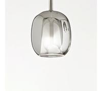 Vetro Borosilicato Contemporaneo Rain Fumè Specchiato D17,5 Senza Rosone