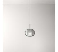 Vetro Borosilicato Contemporaneo Rain Fumè Specchiato D22,5 Senza Rosone