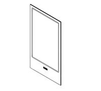 VETRO CERAMICO SERIGRAFATO 4x250x445mm A120 ORIGINALE Klover per Stufa Aura 100