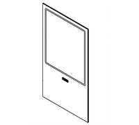 VETRO CERAMICO SERIGRAFATO 4x250x445mm A80 ORIGINALE Klover per Stufa Aura 80