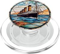 Vetro colorato acquerello nave Titanic PopSockets PopGrip per MagSafe