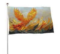 Vetro colorato Golden Phoenix Rising Flag 3x5 Ft Outdoor Garden Bandiere Banner Decor Per Cortile Portico Prato Fattoria