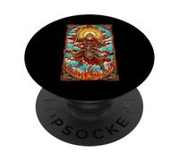 Vetro colorato Mitologia cinese Wukong Taoismo PopSockets PopGrip Adesivo