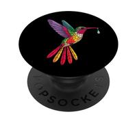Vetro colorato per gli amanti dei colibrì per uomini, donne, bambini PopSockets PopGrip Adesivo