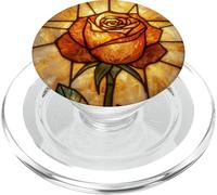 Vetro colorato Rose Design Radiant Golden Light Botanical Art PopSockets PopGrip per MagSafe